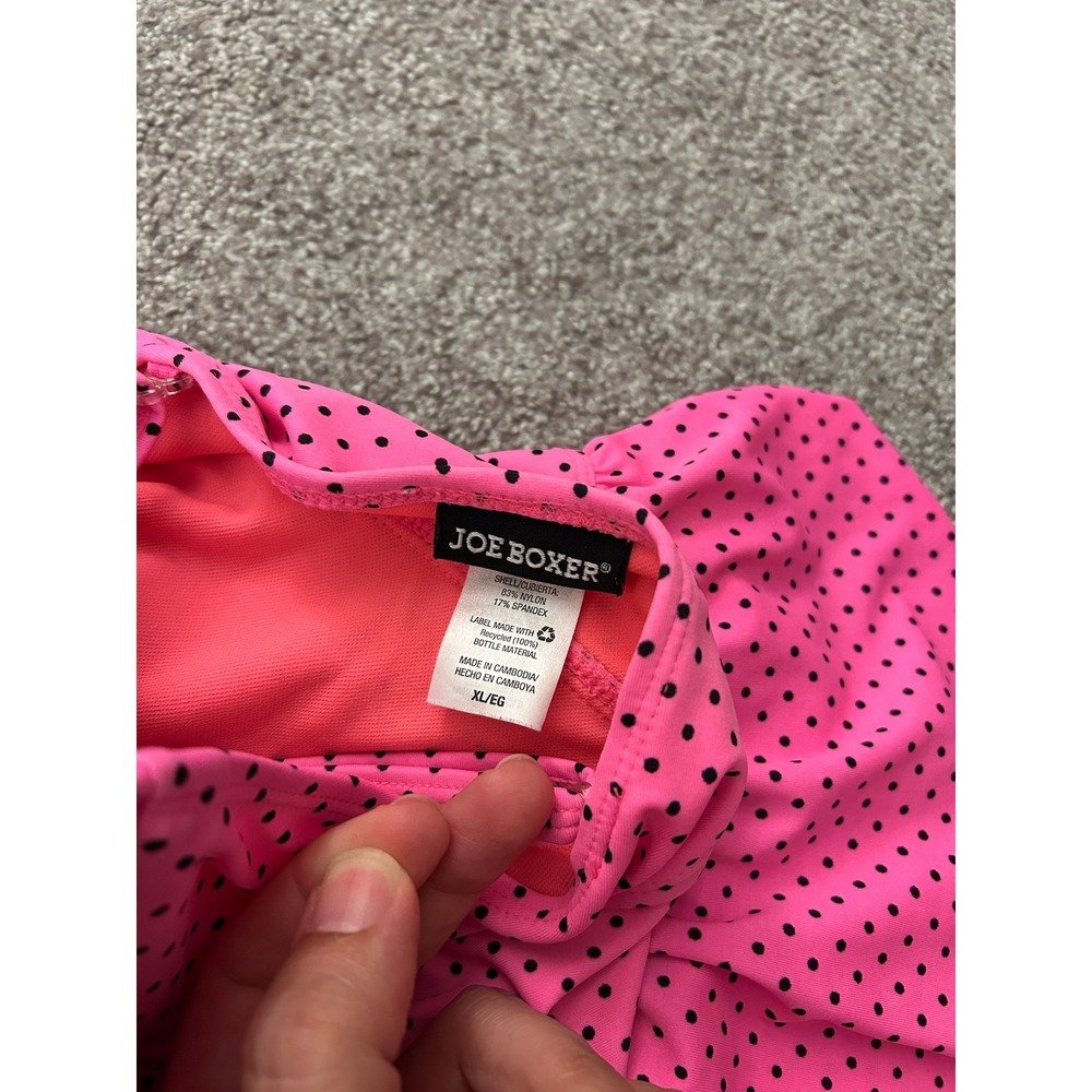 Joe Boxer Swimsuit Women XL Pink Polka Dot Underwire Swim Dress Excellent Ruched - Picture 9 of 9